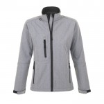 Chaquetas soft shell mujer 340 g/m2 color gris jaspeado