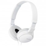 Auriculares con cable Sony On-Ear y con sonido balanceado color blanco vista ángulo frontal derecho