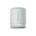 Altavoz Sony SRS-XB100 compacto y potente con larga automomia color gris vista lado izquierdo