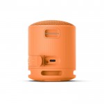 Altavoz Sony SRS-XB100 compacto y potente con larga automomia color naranja vista trasera