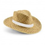 Sombrero de paja publicitario de calidad color marfil