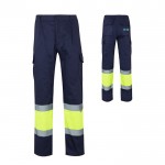 Pantalón de trabajo de algodón y poliéster con reflectantes 210 g/m2 vista principal