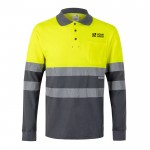 Polo de piqué laboral de manga larga de alta visibilidad 150 g/m2 vista principal
