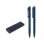 Set de bolígrafos en aluminio reciclado sin tinta y tinta azul vista principal