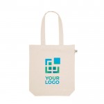 Bolsa multiusos con algodón reciclado y asas largas 220 g/m2 vista principal