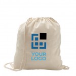 Mochila de cuerdas personalizada de algodón de 100 g/m2 Eco vista principal