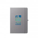 Libreta de 100% RPET y esquinas redondeadas A5 hojas a rayas vista principal
