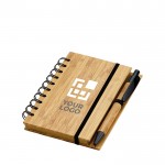 Libreta con boli y tapas de bambú A6 vista principal