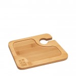 Tabla de madera con soporte para vino vista principal