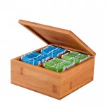 Caja de bambú con 40 bolsitas de infusión vista principal