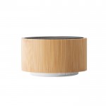 Altavoz Bluetooth personalizado bambú vista lateral