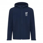 Chaqueta softshell de hombre casual fit 300 g/m2 Iqoniq color azul marino vista de impresión