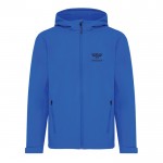 Chaqueta softshell de hombre casual fit 300 g/m2 Iqoniq color azul real vista con logo