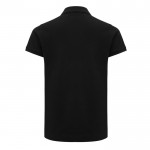 Polo piqué de algodón reciclado de mujer casual fit 220 g/m2 Iqoniq color negro segunda vista
