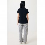 Polo piqué de algodón reciclado de mujer casual fit 220 g/m2 Iqoniq color negro