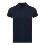 Polo piqué de algodón reciclado de mujer casual fit 220 g/m2 Iqoniq color azul marino
