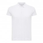 Polo piqué de algodón reciclado de mujer casual fit 220 g/m2 Iqoniq color blanco roto