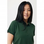 Polo piqué de algodón reciclado de mujer casual fit 220 g/m2 Iqoniq color verde bosque