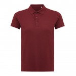 Polo piqué de algodón reciclado de mujer casual fit 220 g/m2 Iqoniq color burdeos