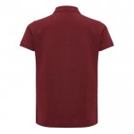 Polo piqué de algodón reciclado de mujer casual fit 220 g/m2 Iqoniq color burdeos segunda vista