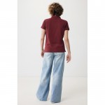 Polo piqué de algodón reciclado de mujer casual fit 220 g/m2 Iqoniq color burdeos