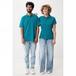 Polo piqué de algodón reciclado de mujer casual fit 220 g/m2 Iqoniq color verde pastel