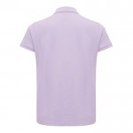 Polo piqué de algodón reciclado de mujer casual fit 220 g/m2 Iqoniq color lila segunda vista