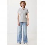 Polo piqué de algodón reciclado de mujer casual fit 220 g/m2 Iqoniq color gris claro