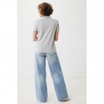 Polo piqué de algodón reciclado de mujer casual fit 220 g/m2 Iqoniq color gris claro
