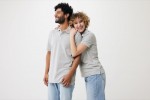 Polo piqué de algodón reciclado de mujer casual fit 220 g/m2 Iqoniq color gris claro