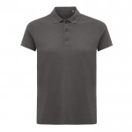Polo piqué de algodón reciclado de mujer casual fit 220 g/m2 Iqoniq color plateado mate