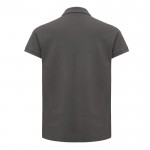 Polo piqué de algodón reciclado de mujer casual fit 220 g/m2 Iqoniq color plateado mate segunda vista