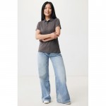 Polo piqué de algodón reciclado de mujer casual fit 220 g/m2 Iqoniq color plateado mate