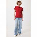 Polo piqué de algodón reciclado de mujer casual fit 220 g/m2 Iqoniq color rojo
