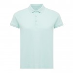 Polo piqué de algodón reciclado de mujer casual fit 220 g/m2 Iqoniq color verde menta
