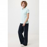 Polo piqué de algodón reciclado de mujer casual fit 220 g/m2 Iqoniq color verde menta