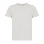 Camiseta de niños de algodón reciclado casual fit 160 g/m2 Iqoniq color gris claro jaspeado