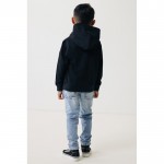 Sudadera infantil de algodón recicladocon capucha 280 g/m2 Iqoniq color negro
