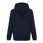 Sudadera infantil de algodón recicladocon capucha 280 g/m2 Iqoniq color azul marino segunda vista