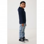 Sudadera infantil de algodón recicladocon capucha 280 g/m2 Iqoniq color azul marino