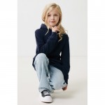 Sudadera infantil de algodón recicladocon capucha 280 g/m2 Iqoniq color azul marino