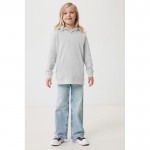 Sudadera infantil de algodón recicladocon capucha 280 g/m2 Iqoniq color gris claro