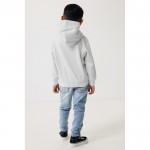 Sudadera infantil de algodón recicladocon capucha 280 g/m2 Iqoniq color gris claro