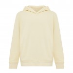 Sudadera infantil de algodón recicladocon capucha 280 g/m2 Iqoniq color amarillo claro