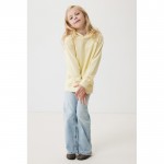 Sudadera infantil de algodón recicladocon capucha 280 g/m2 Iqoniq color amarillo claro