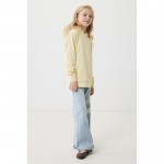 Sudadera infantil de algodón recicladocon capucha 280 g/m2 Iqoniq color amarillo claro