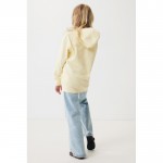 Sudadera infantil de algodón recicladocon capucha 280 g/m2 Iqoniq color amarillo claro
