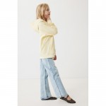 Sudadera infantil de algodón recicladocon capucha 280 g/m2 Iqoniq color amarillo claro