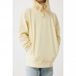 Sudadera infantil de algodón recicladocon capucha 280 g/m2 Iqoniq color amarillo claro