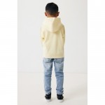 Sudadera infantil de algodón recicladocon capucha 280 g/m2 Iqoniq color amarillo claro